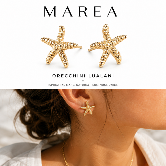 Orecchini Lualani™ – Stella Marina Dorata