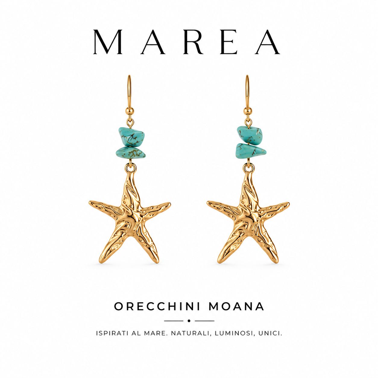 Orecchini Moana™ – Stella Marina Turchese